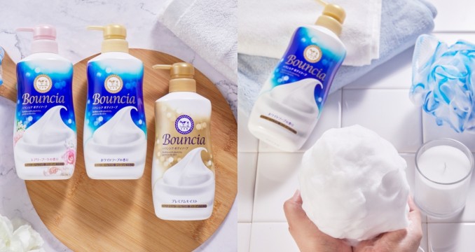 超人氣Bouncia自慢肌沐浴乳呵護每吋肌膚，濃密泡沫洗出人人稱羨自慢肌